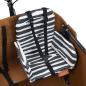 Preview: Babboe Kindersitz Comfi Zebra nach 18 Monaten