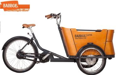 Babboe Curve Mountain Lastenrad braun 500Wh INKL. REGENVERDECK