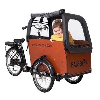 Babboe Regenverdeck Big aus extra starkem PVC schwarz