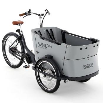 Babboe Curve Mountain Lastenrad grau INKL. REGENVERDECK
