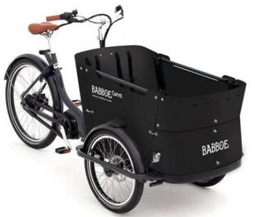 Babboe Curve Mountain Lastenrad schwarz INKL. REGENVERDECK