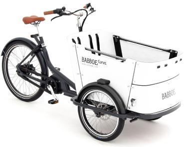Babboe Curve Mountain Lastenrad weiß 500Wh - KEIN VERSAND