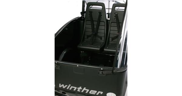 Sitze 2er Set für Winther Cargo inkl. Polster, 5-Punkt-Gurt, Konsole