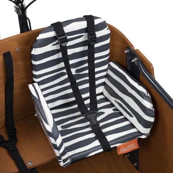Babboe Kindersitz Comfi Zebra nach 18 Monaten