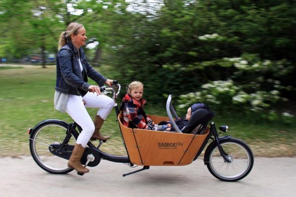Babboe City Mountain 500Wh Lastenrad braun AKTION inkl. REGENVERDECK